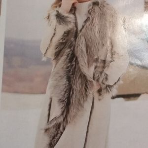 FABULOUS FURS CASCADE FAUX FUR FULL LENGTH COAT